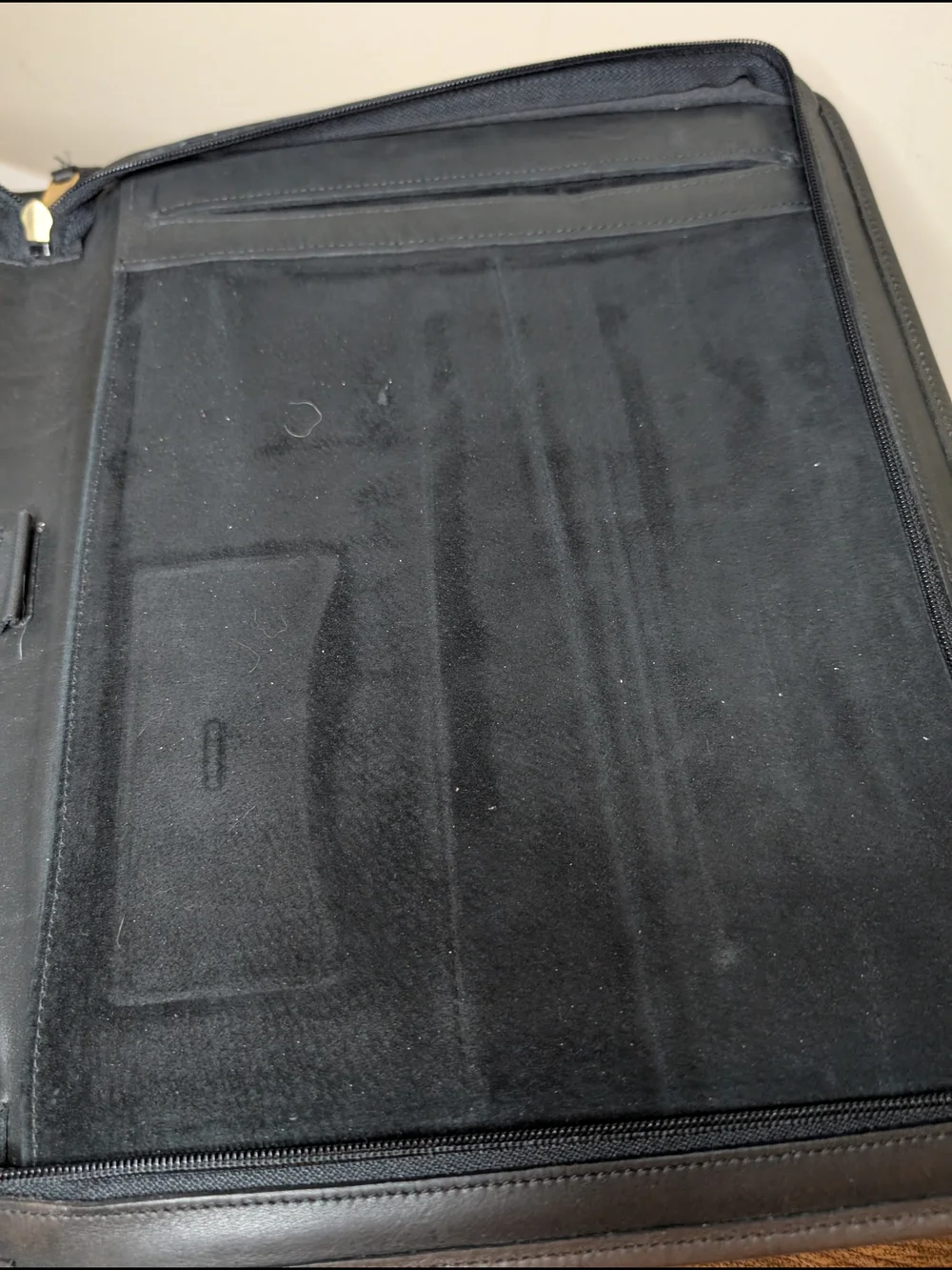 Coach Black Leather Zipper Portfolio
